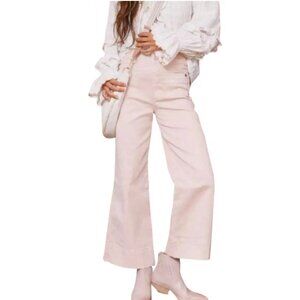 NEW Anthropologie Maeve Rosanna Ultra High-Rise Jeans 30P Blush Pink